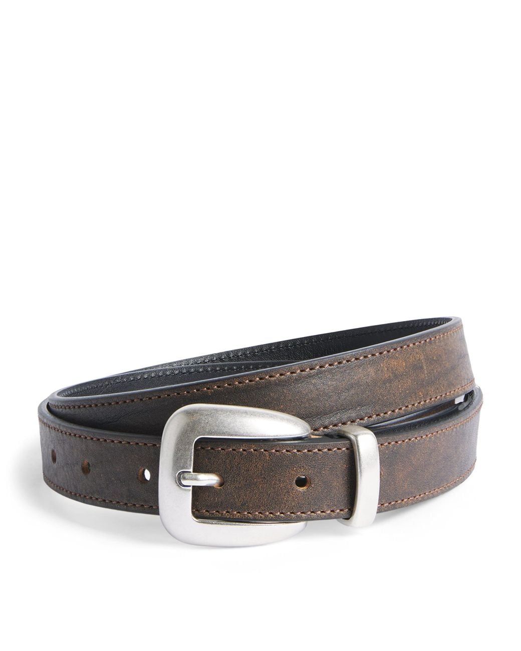 MOLEBO Multicolor Burnished Leather Western Belt for men