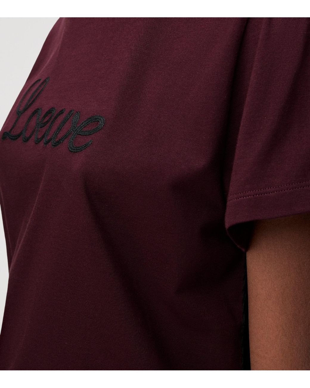 Loewe Purple Stretch-Cotton Logo T-Shirt