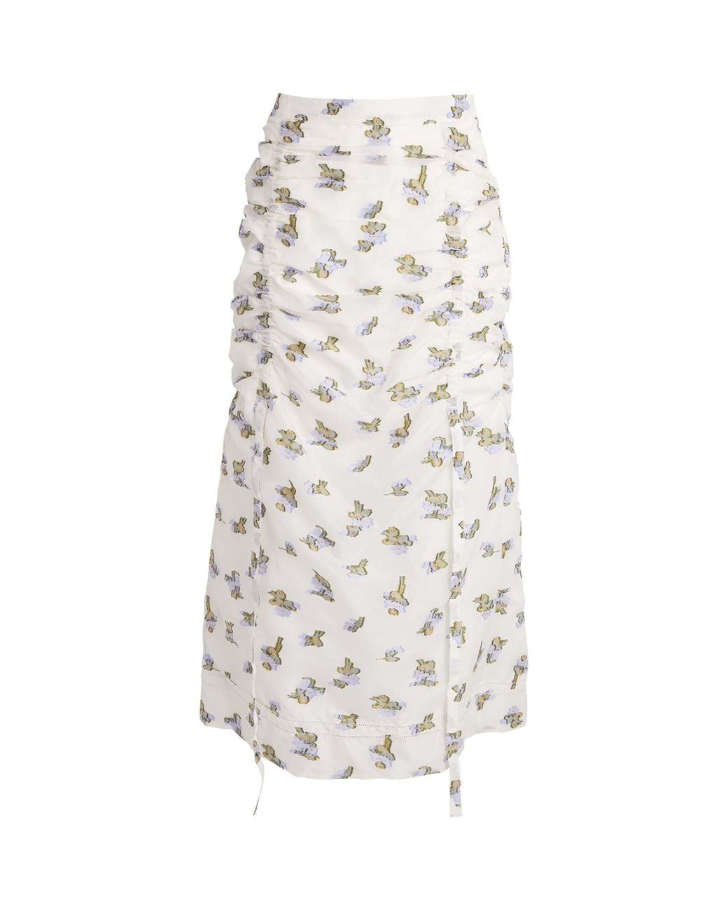 Ulla Johnson White Organza Fliora Liora Midi Skirt