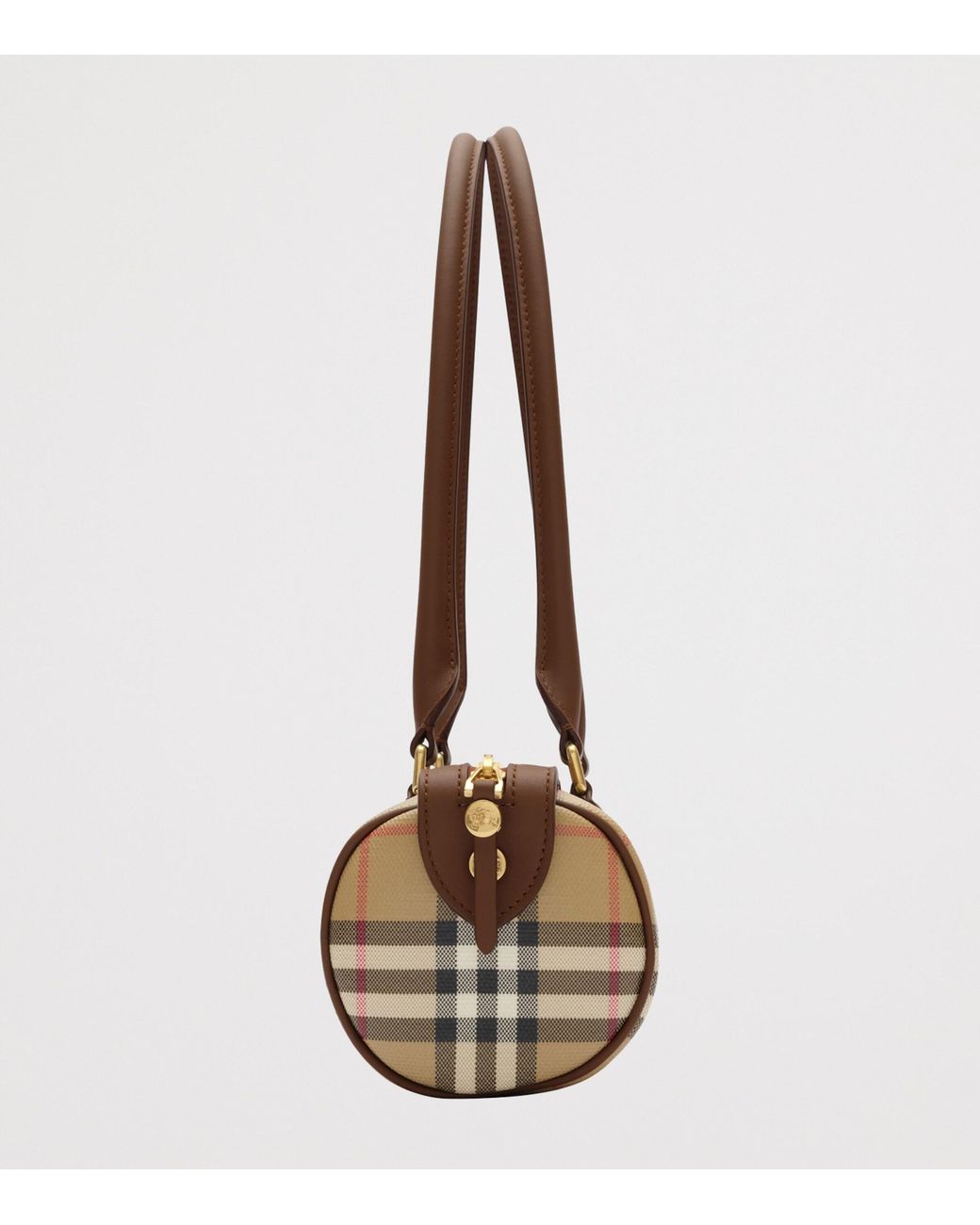 Burberry Metallic Mini Check Barrel Bag
