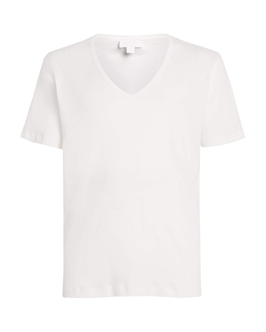 Sunspel White Sea Island Cotton V-Neck T-Shirt for men