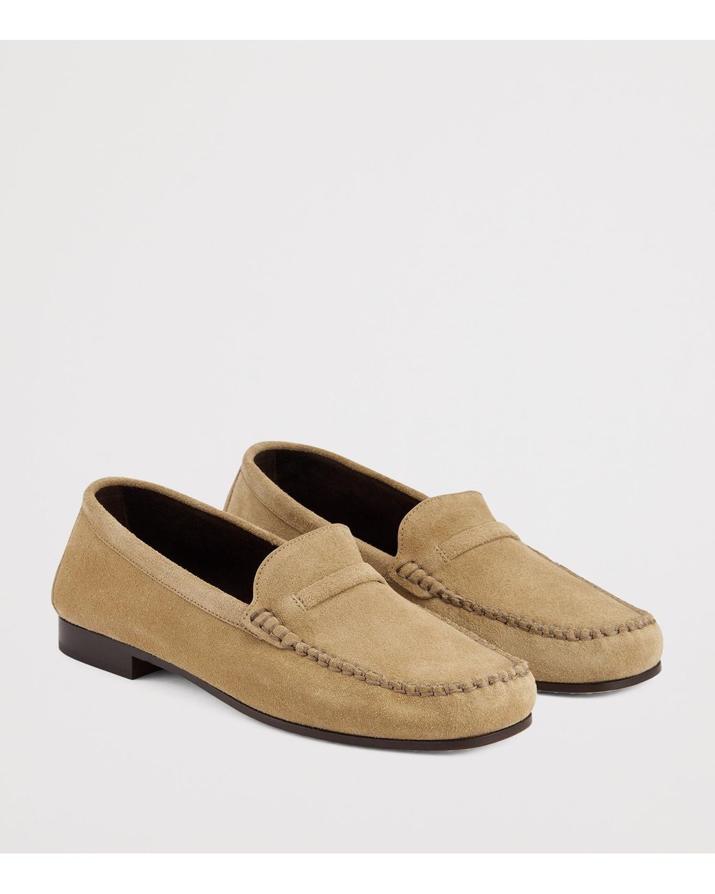 Malone Souliers Natural Suede Knightsbridge Loafers