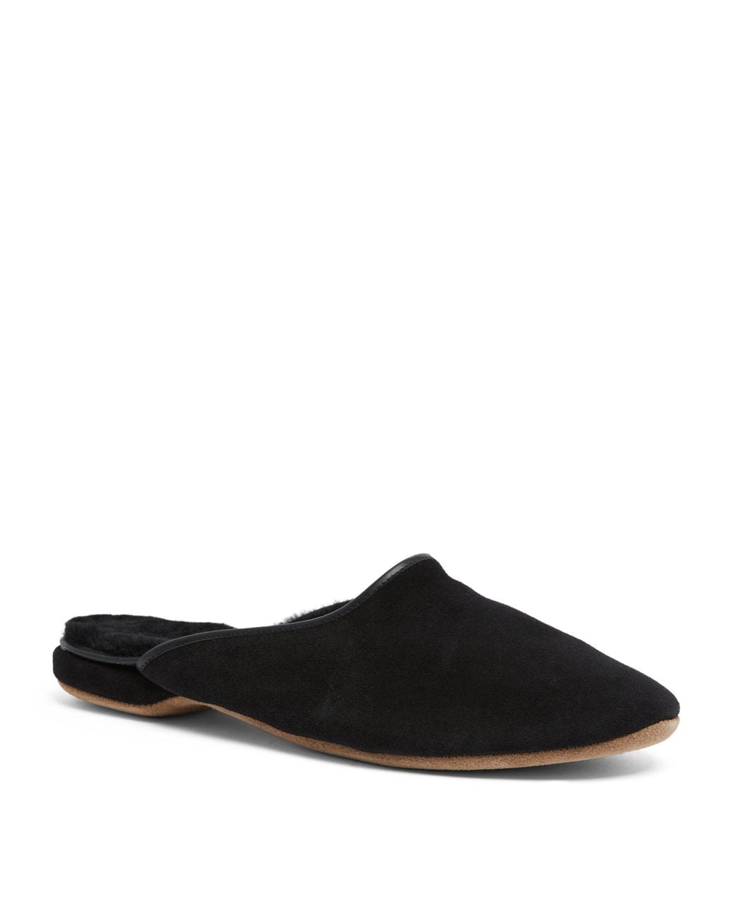 Derek Rose Black Suede Douglas Slippers for men