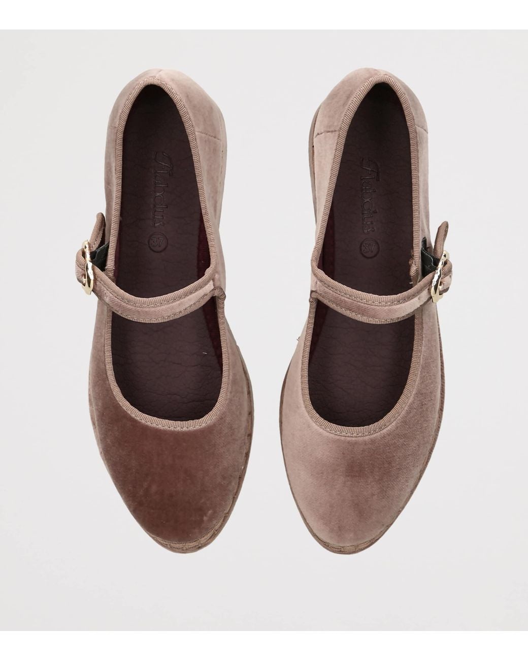 Flabelus Brown Velvet Double Alcmena Mary Janes