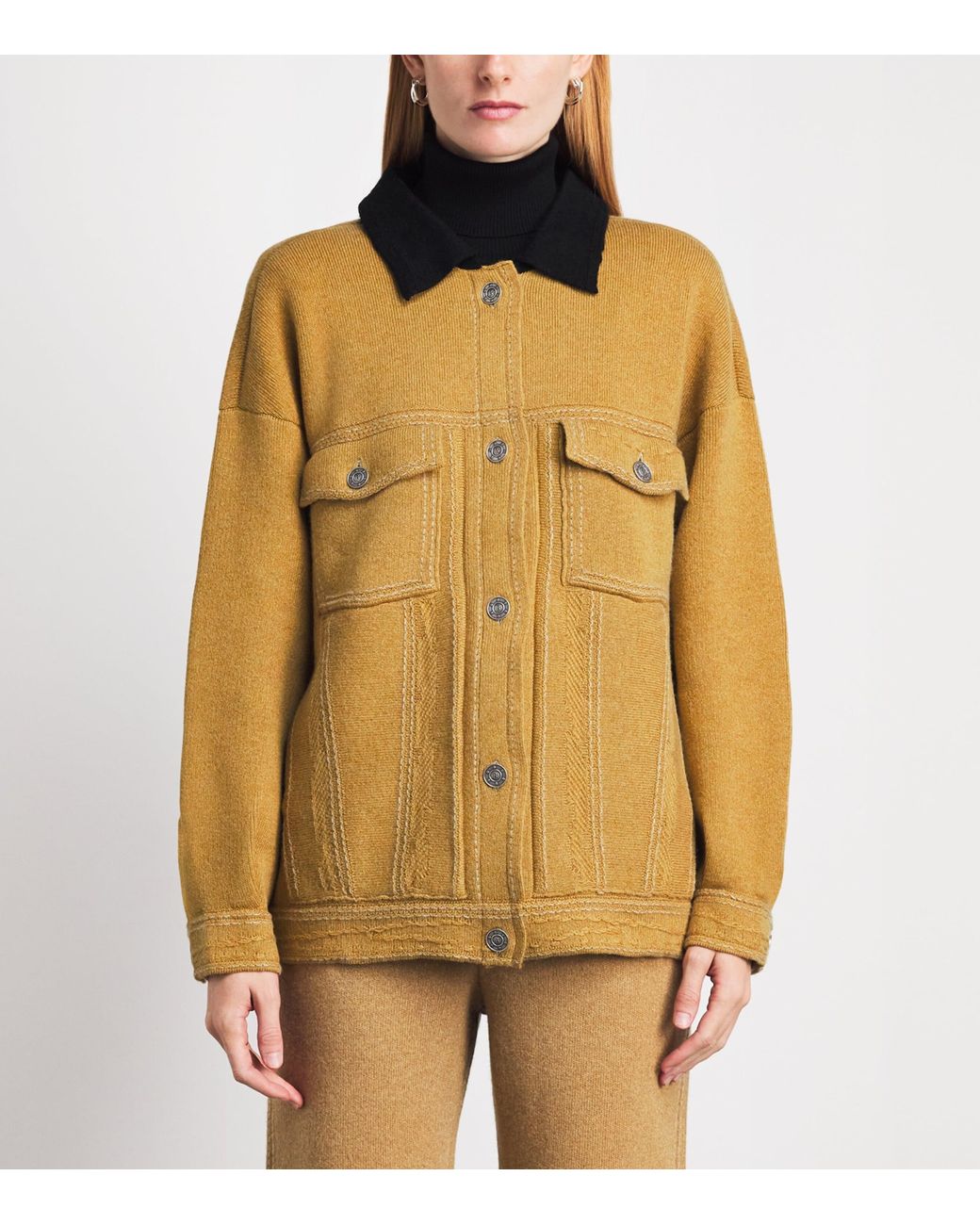 Barrie Metallic Cashmere-Cotton Oversized Jacket