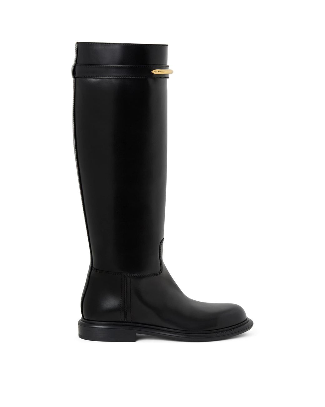 Givenchy Black Leather Knee-High Riding Boots