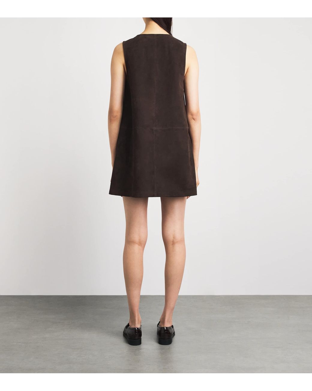 FRAME Brown Suede Safari Tent Mini Dress