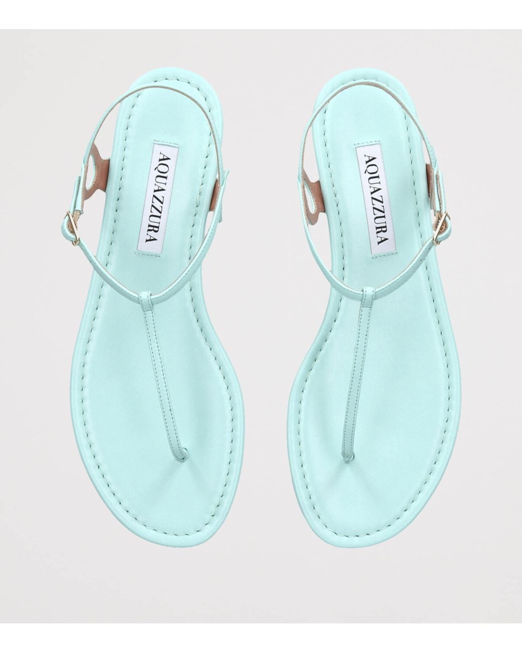 Aquazzura White Leather Almost Bare Sandals