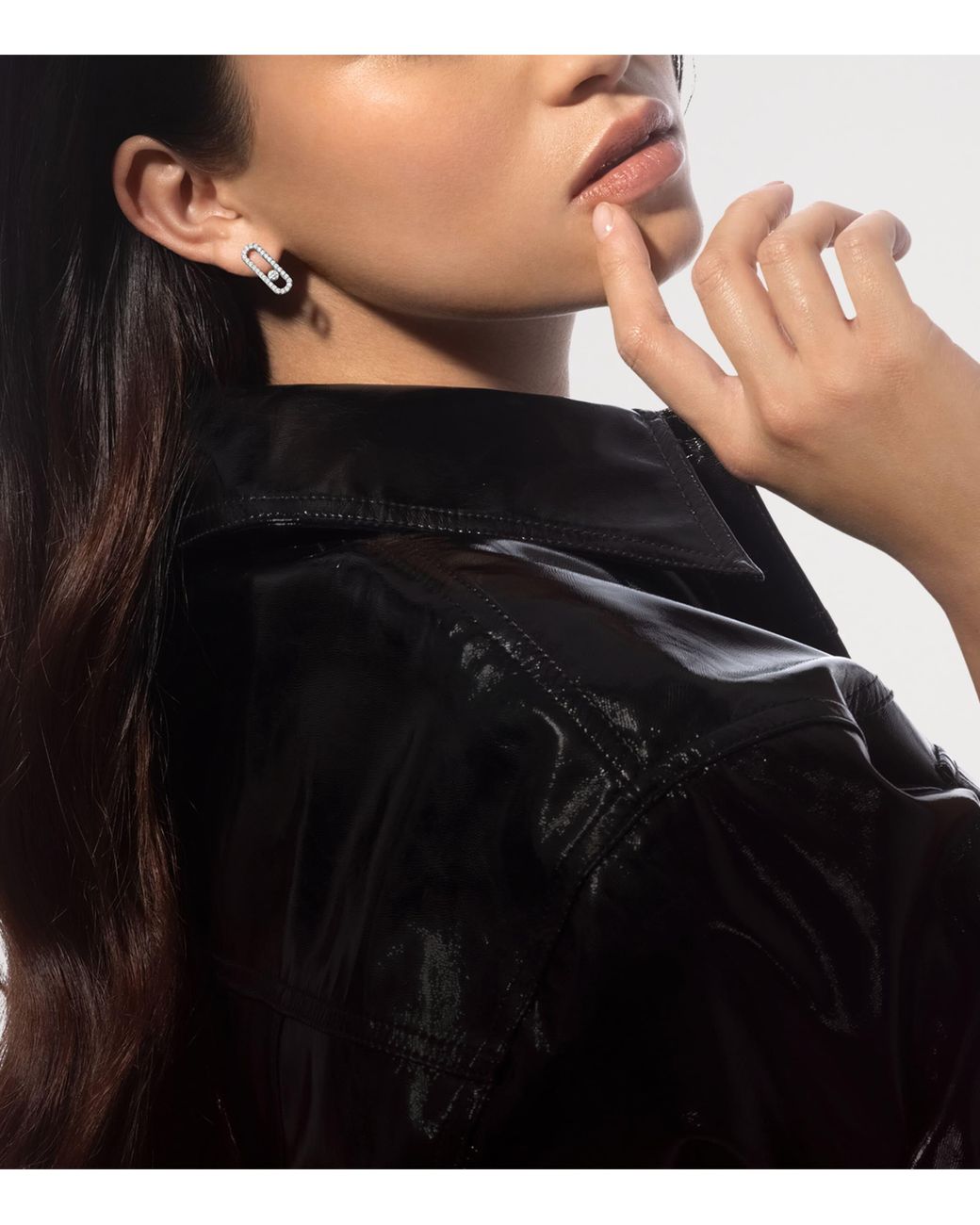 Messika Metallic Move Uno And Diamond Stud Earrings