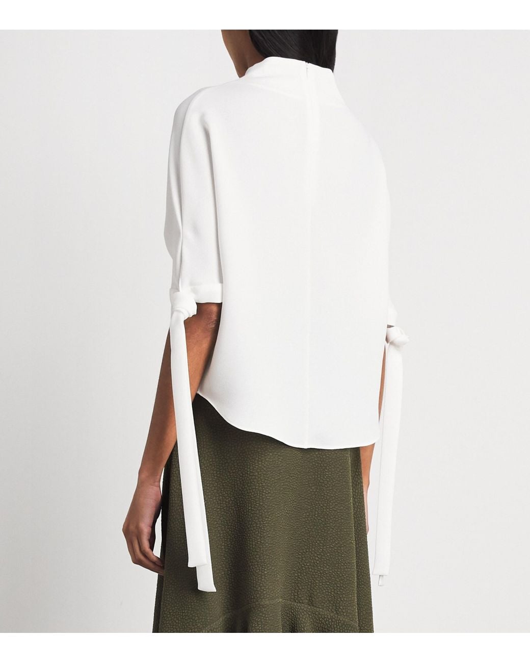 Edeline Lee White Georgette Pedernal Blouse