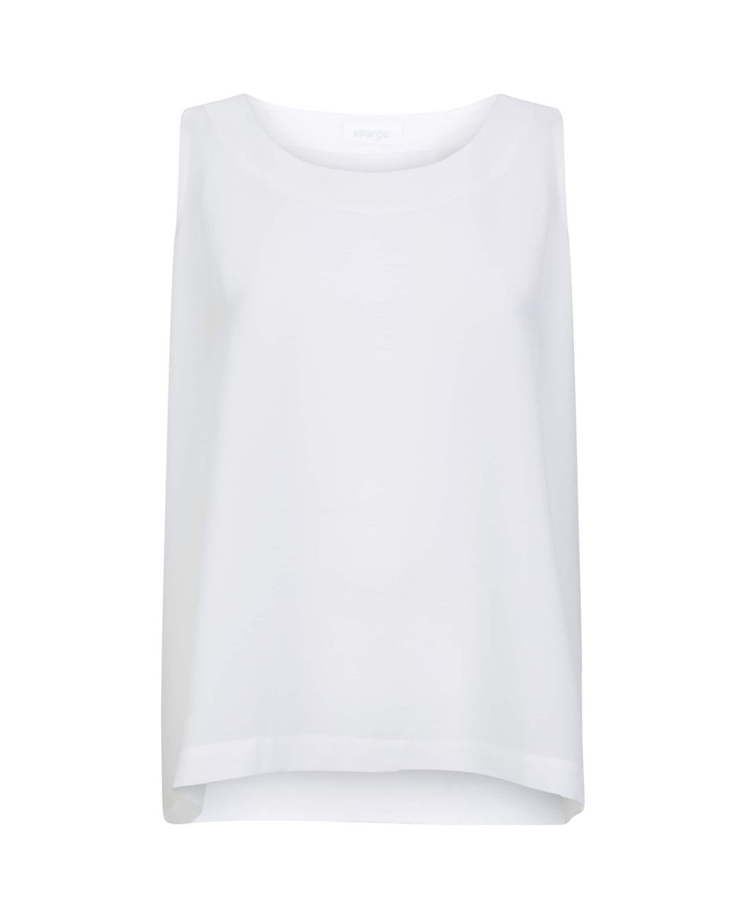 Eskandar White Silk Shell Top