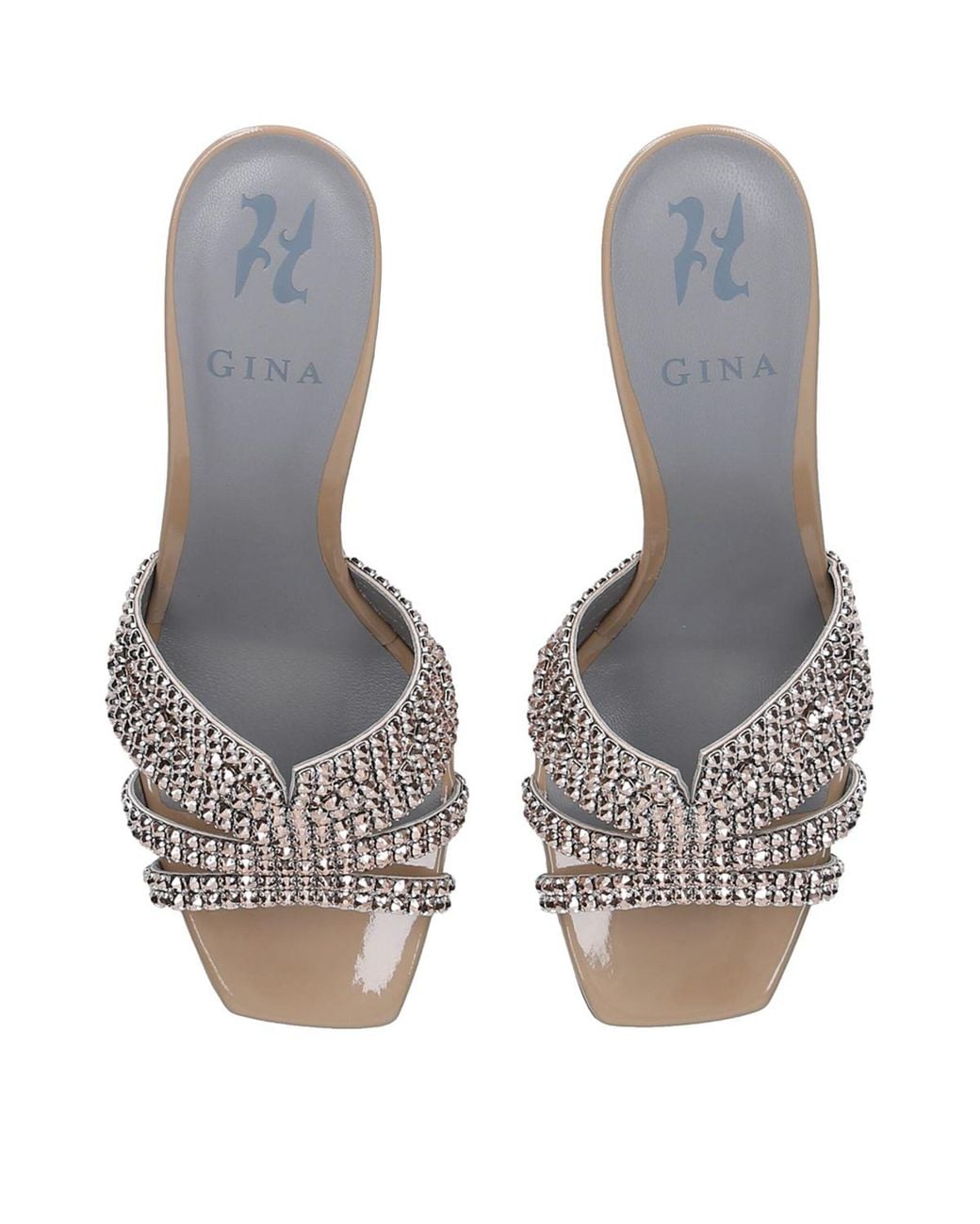 Gina White Leather Arizona Mules 85