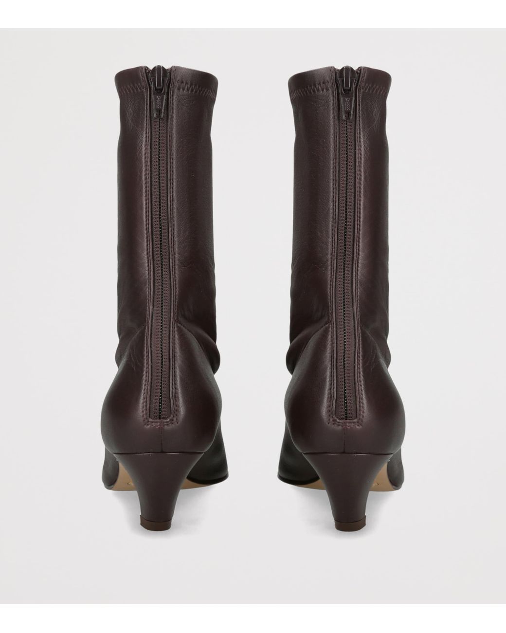 Khaite Brown Leather Arizona Ankle Boots 40