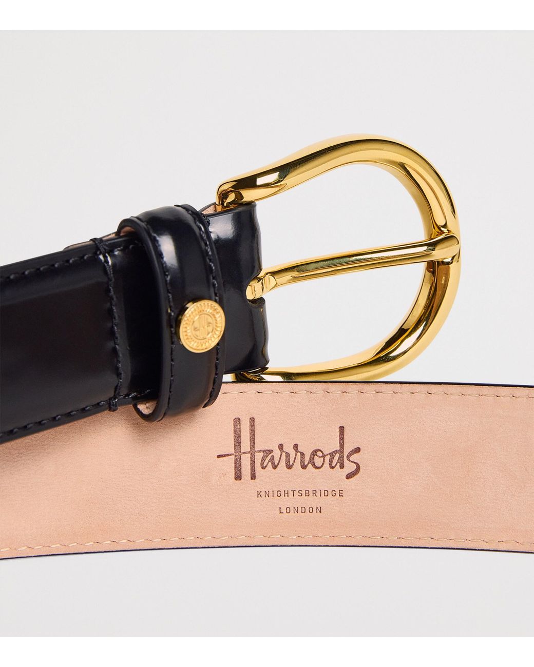 Harrods Black Leather Belt