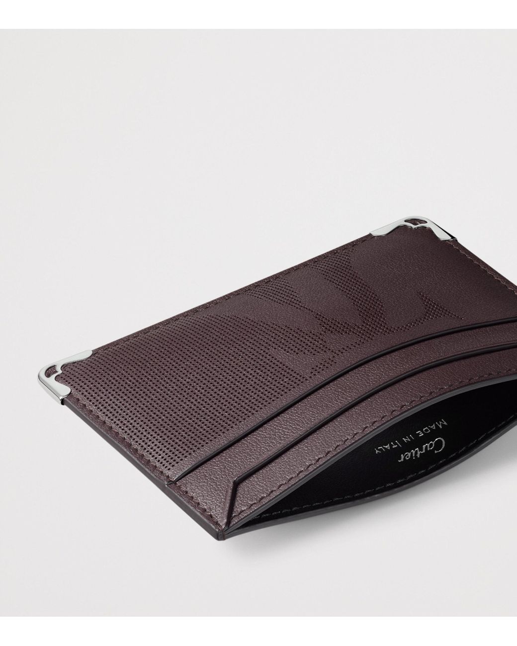 Cartier Purple Leather Must De Card Holder for men