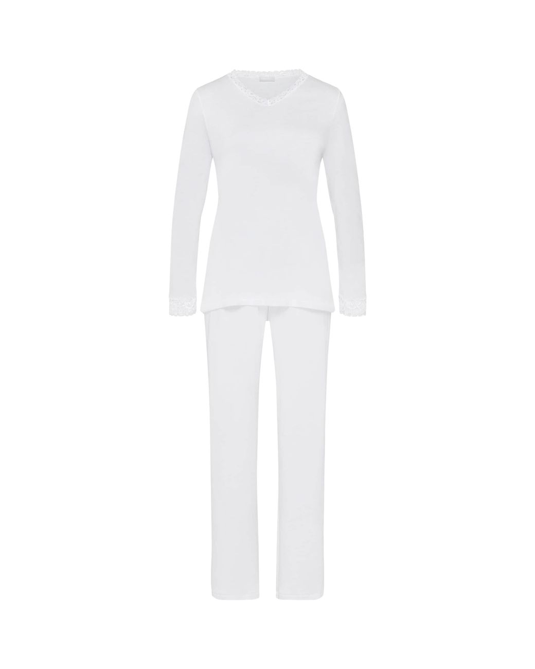 Hanro White Cotton Moments Pyjama Set