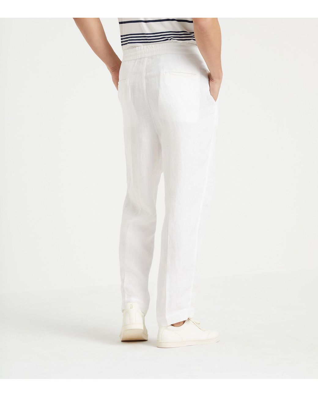 J crew white linen sales pants