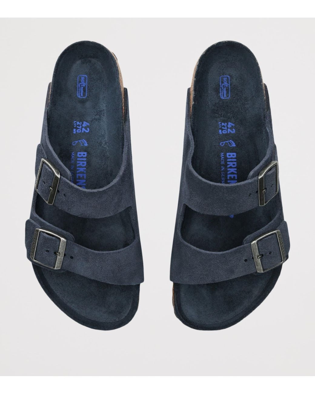 Birkenstock Blue Suede Arizona Sandals for men