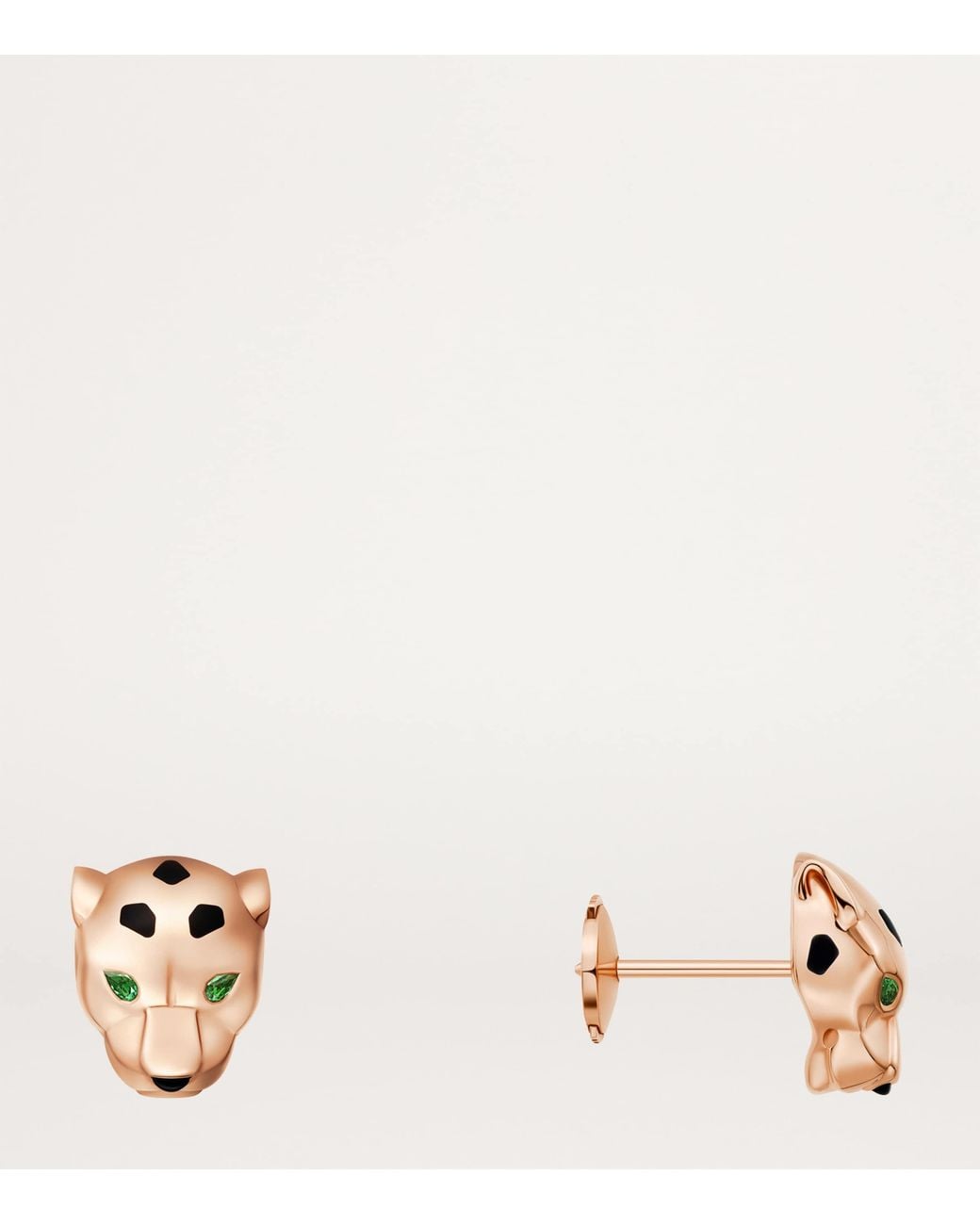 Cartier Metallic Tsavorite And Onyx Panthère De Earrings