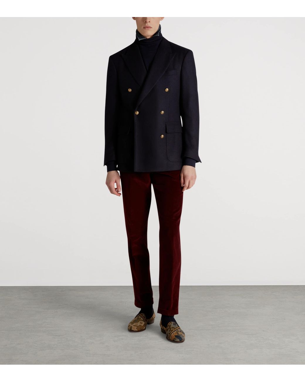 Dunhill Blue Cashmere Bourdon Blazer for men