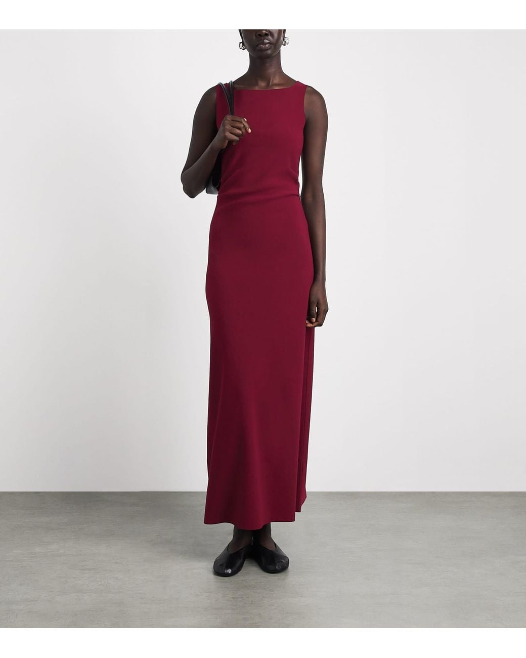 Birrot Purple Lay 2 Draped Midi Dress