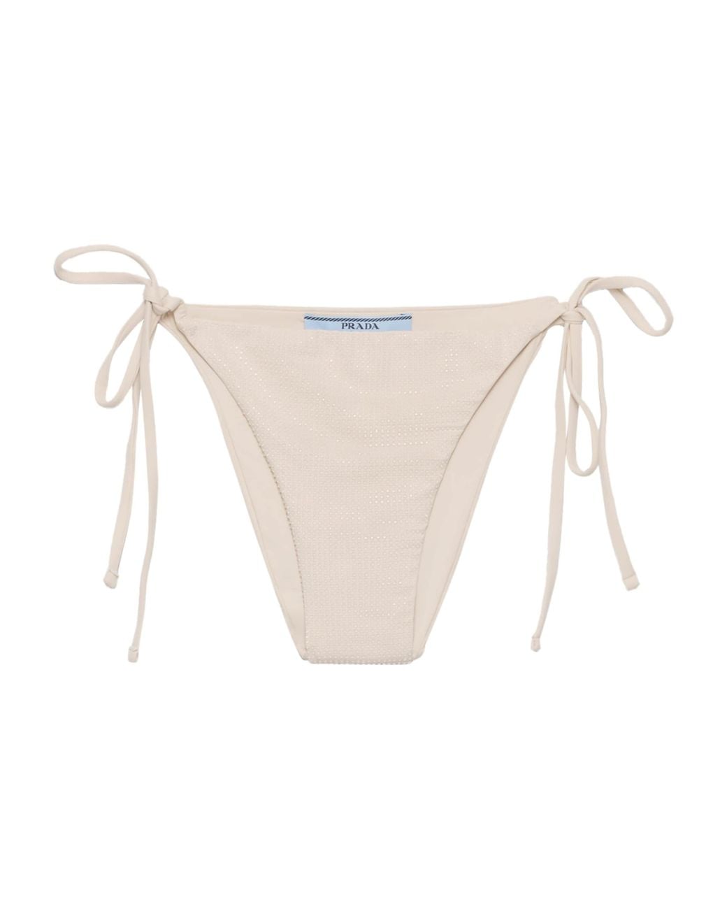 Prada White Embellished Bikini Bottoms