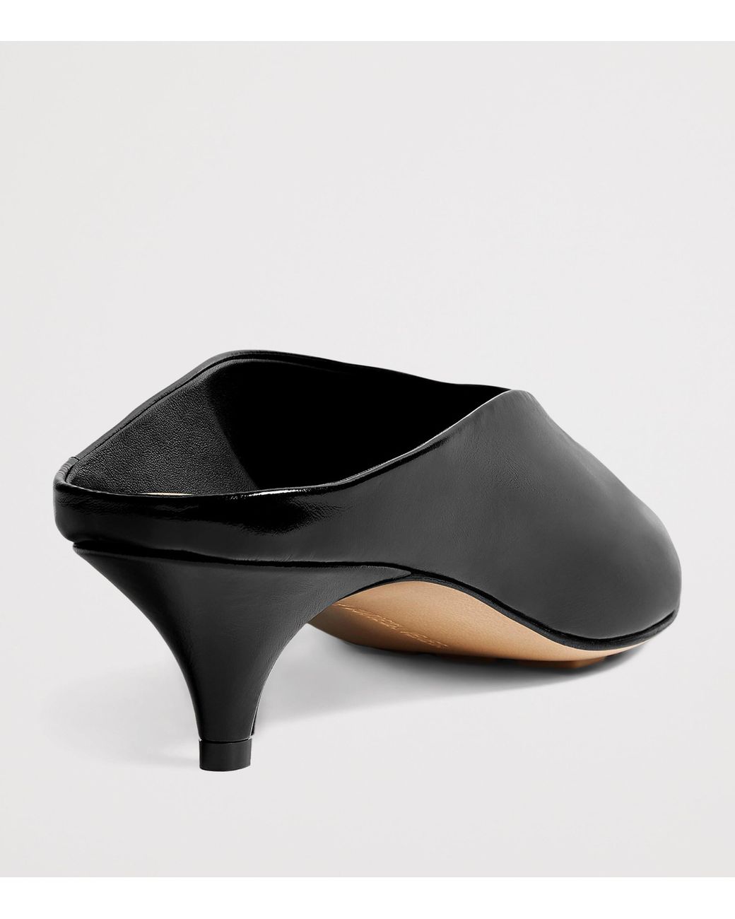 Bottega Veneta Black Lambskin Vesta Heeled Mules 40