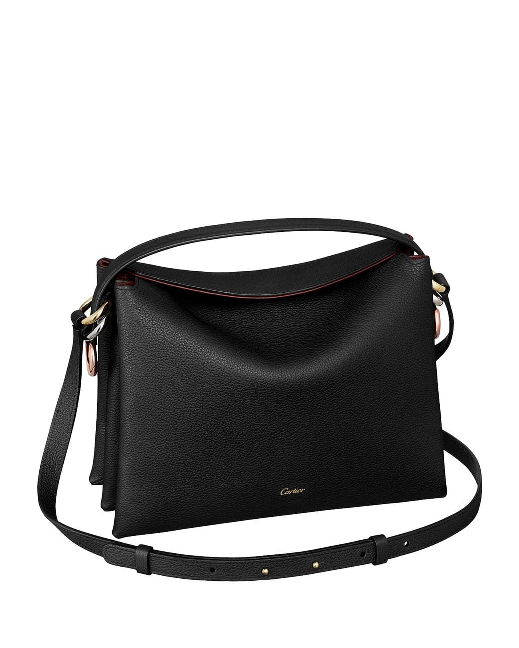 Trinity Collection Cartier Calfskin Trinity Shoulder Bag in Black | Lyst UK