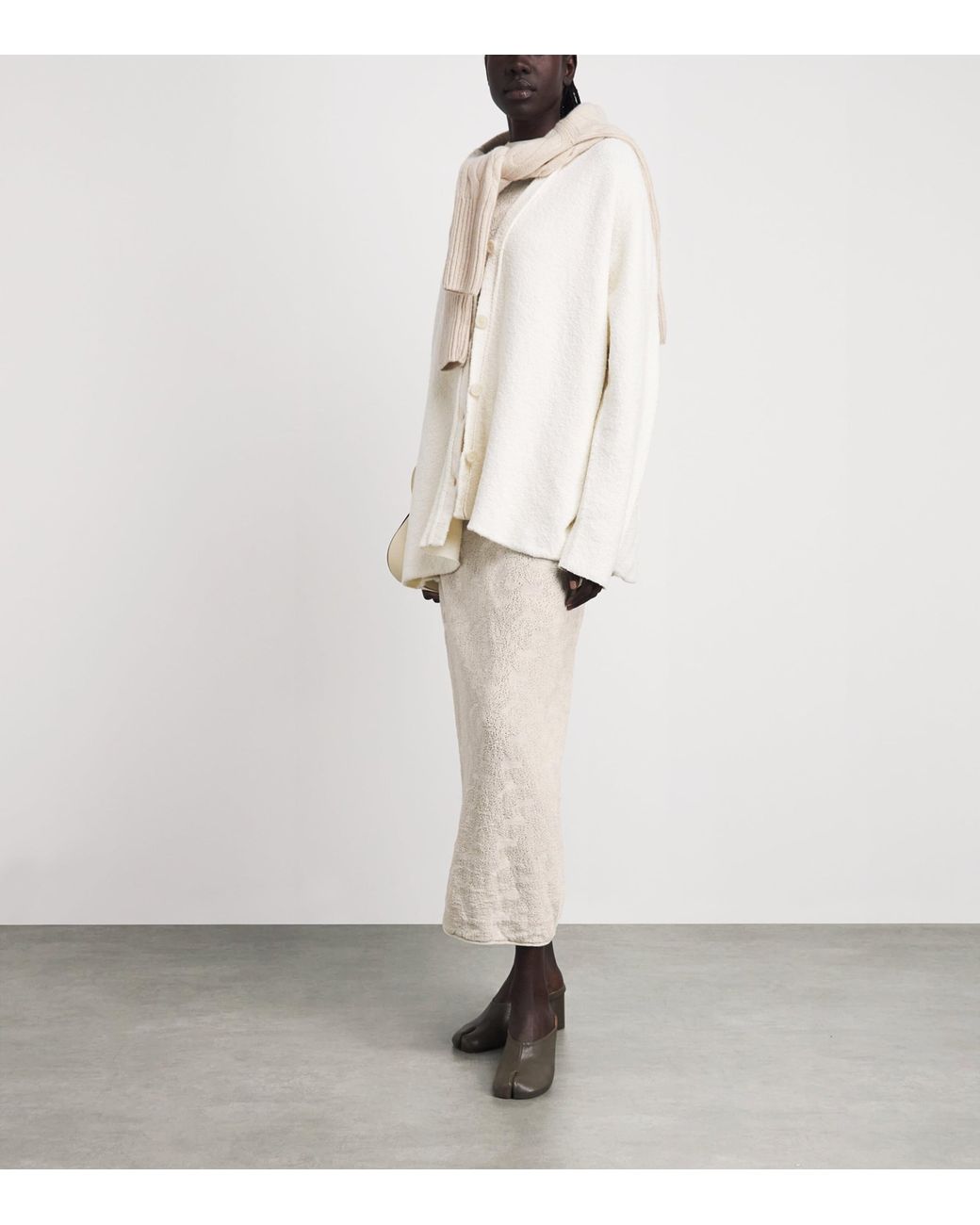 Lauren Manoogian White Pima Cotton Terra Midi Skirt