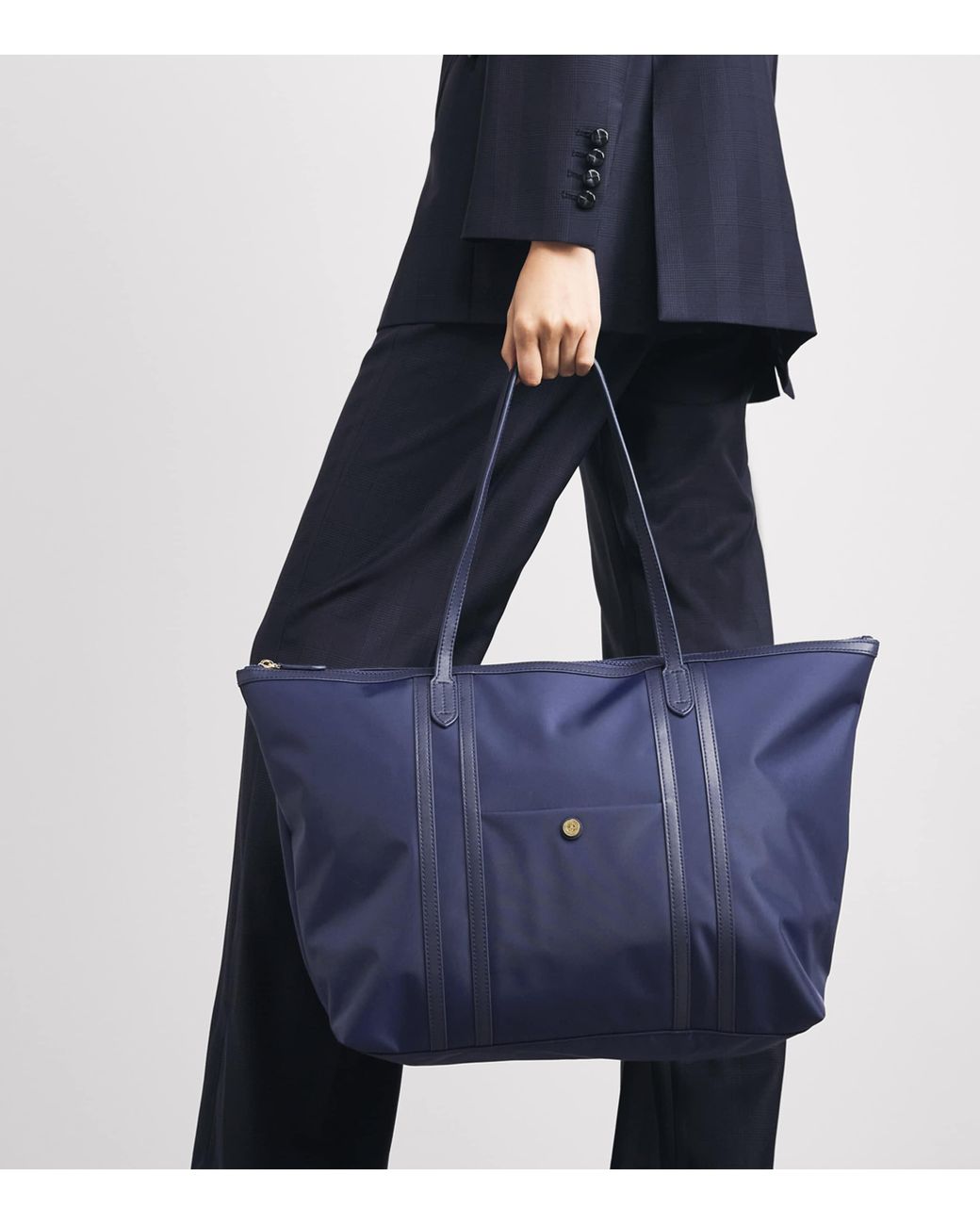 Harrods Blue Nylon Jetsetter Tote Bag