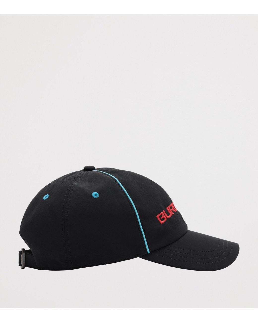 Burberry Black Nylon London Map Baseball Cap for men