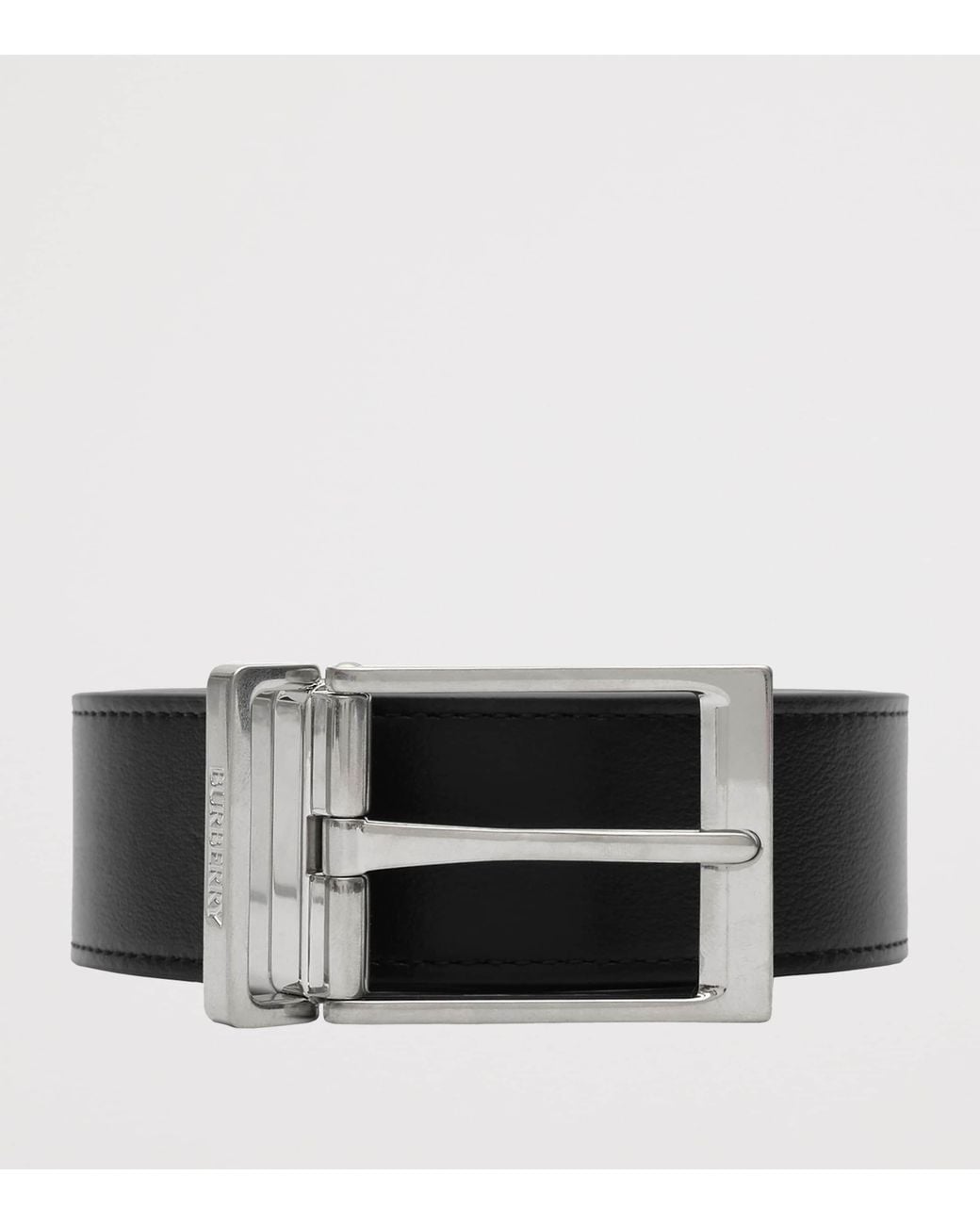 Burberry Blue Leather Check Reversible Belt for men