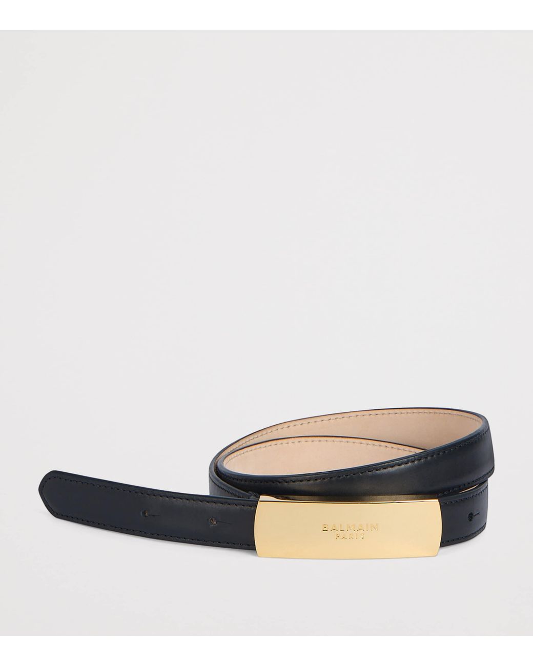 Balmain White Lambskin Belt