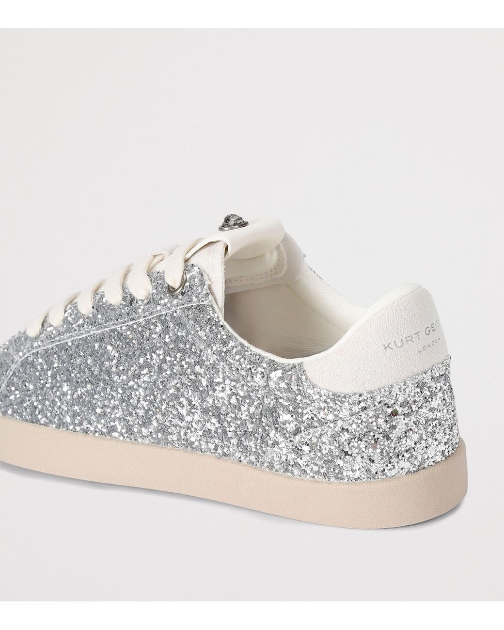 Kurt Geiger White Glitter Britton Sneakers