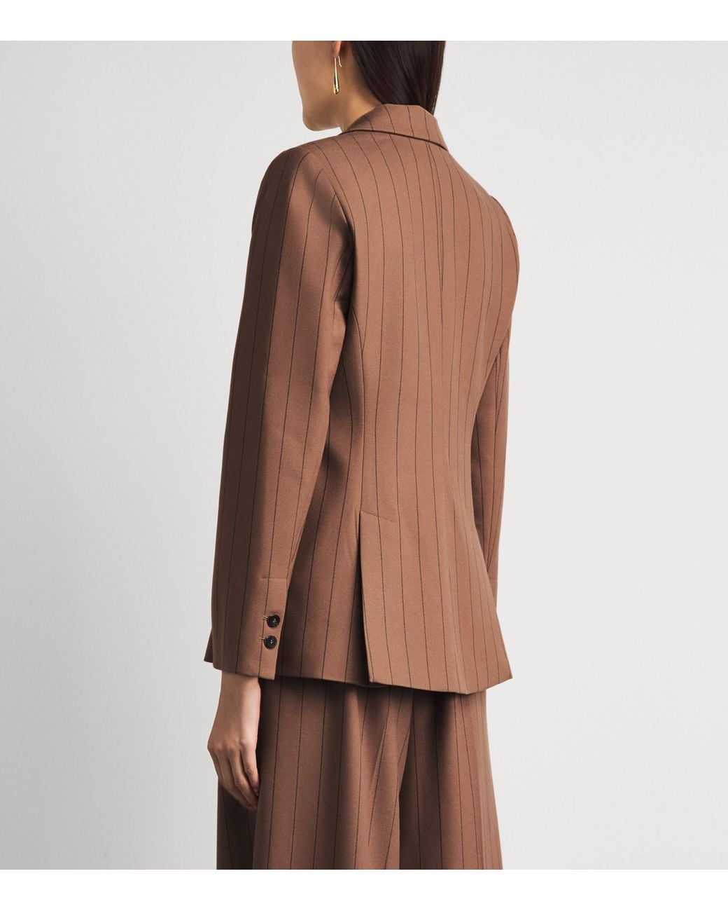 L'Agence Brown Pinstripe Chamberlain Blazer