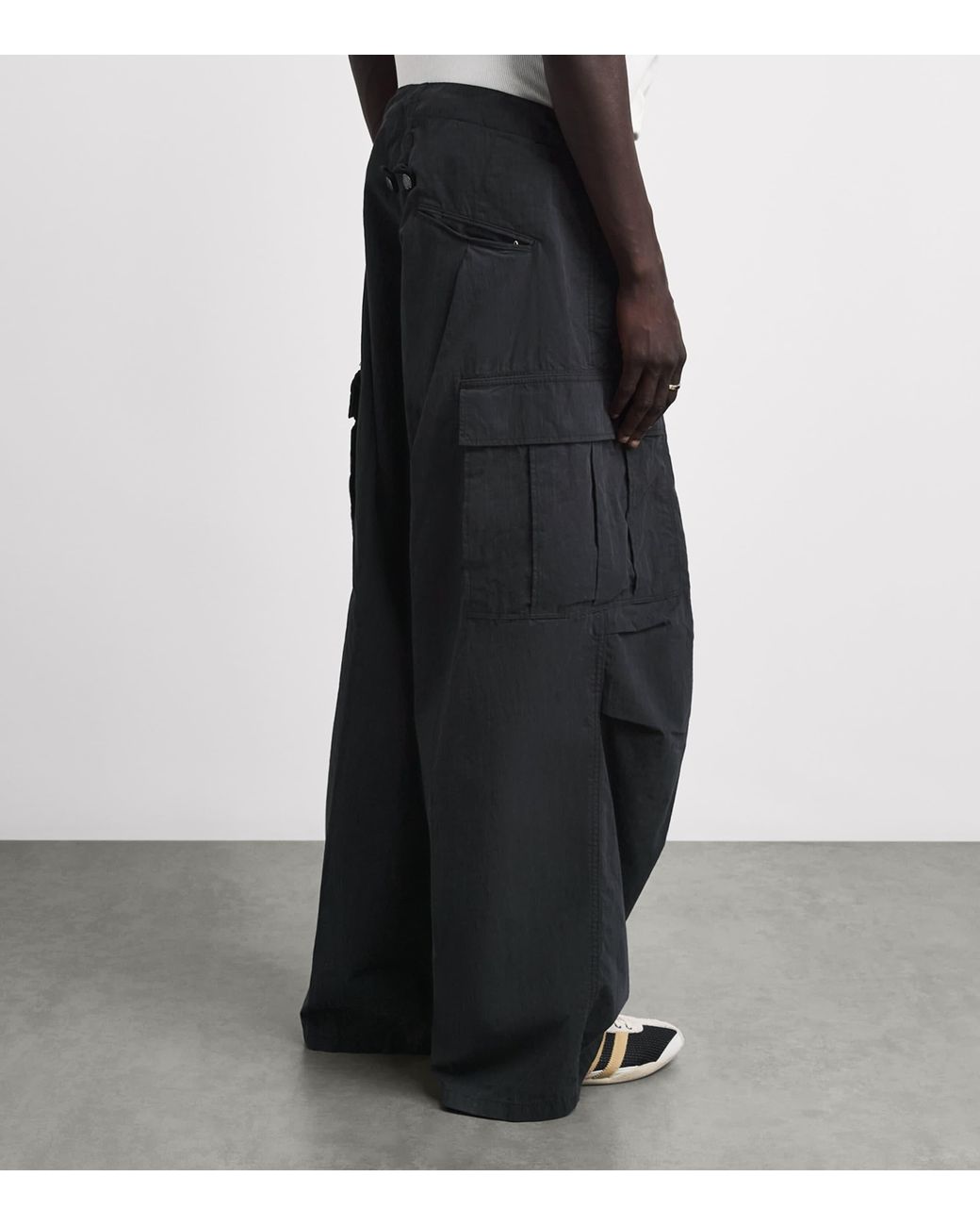 Kapital Black Ripstop Jumbo Cargo Trousers for men