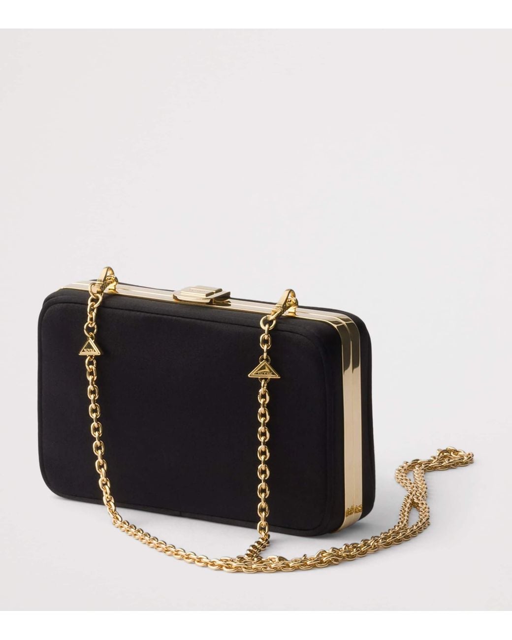 Prada Black Mini Satin Clutch