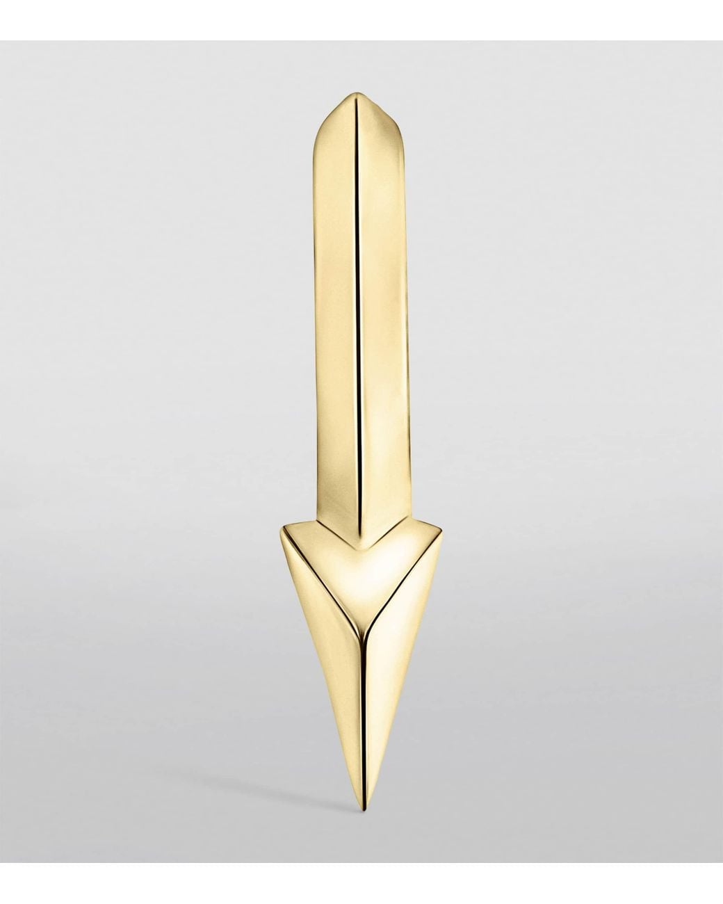 Maria Tash Metallic Faceted Single Short Spike Hoop Earring