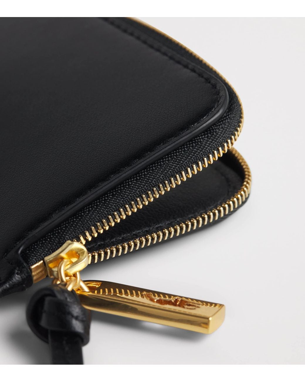 Polo Ralph Lauren Black Leather Zipped Id Card Holder