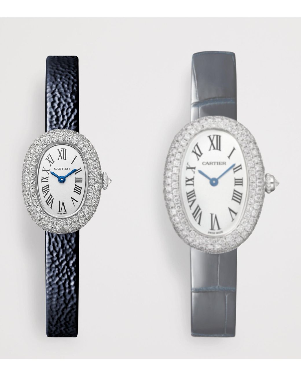 Cartier White Mini And Diamond Baignoire De Watch