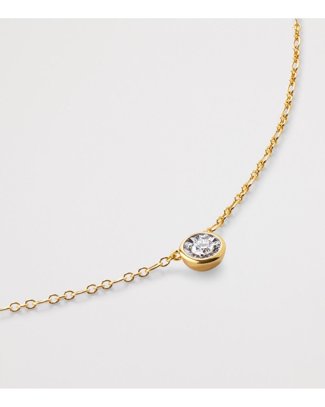 Monica Vinader Natural Medium Vermeil And Diamond Necklace