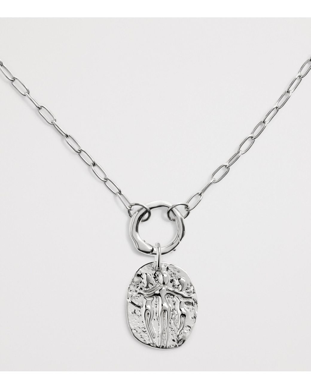 Monica Vinader Metallic Sterling Talisman Sisterhood Pendant