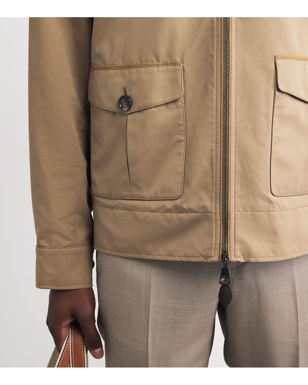 James Purdey & Sons Natural Cotton Dunfee Driving Coat for men