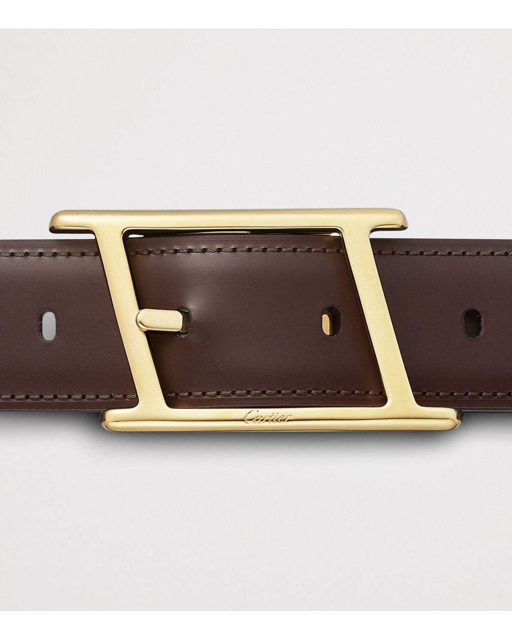 Cartier Black Leather Tank Asymétrique De Belt for men