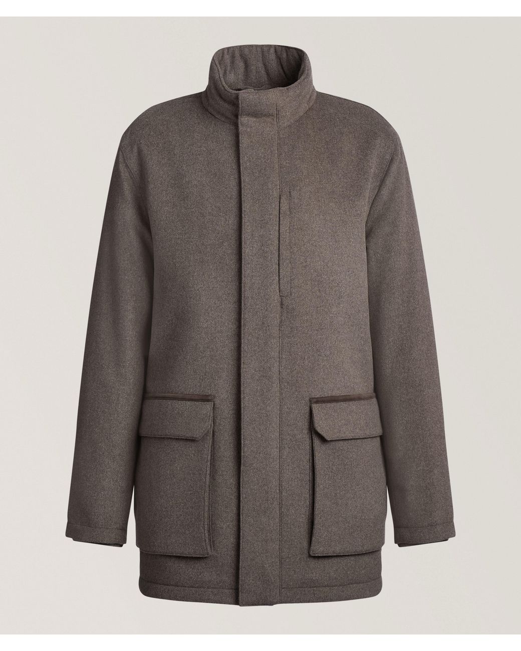 Corneliani Gray Wool-Cashmere Jacket for men