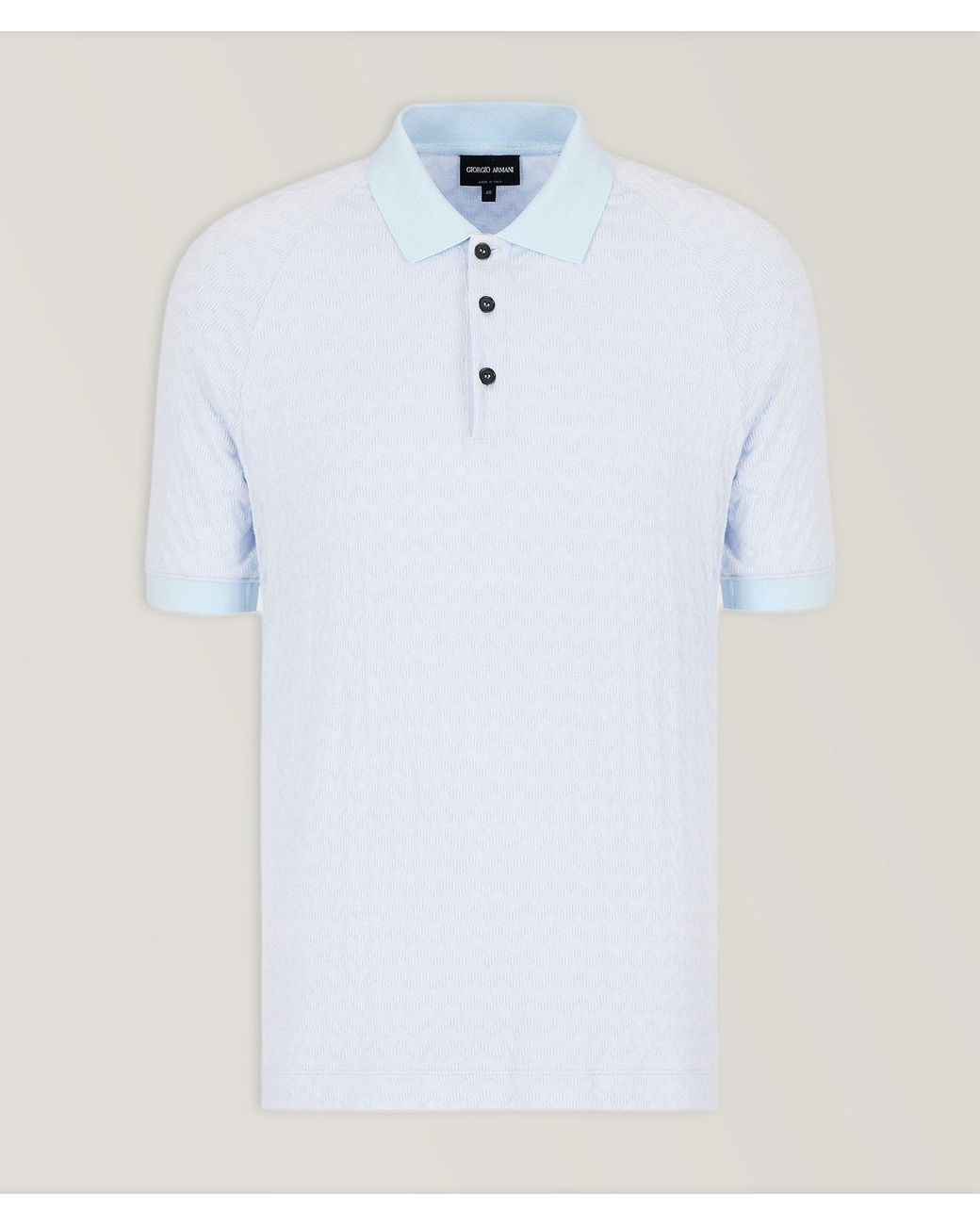 Giorgio Armani zig-zag Jacquard Polo Shirt - Farfetch