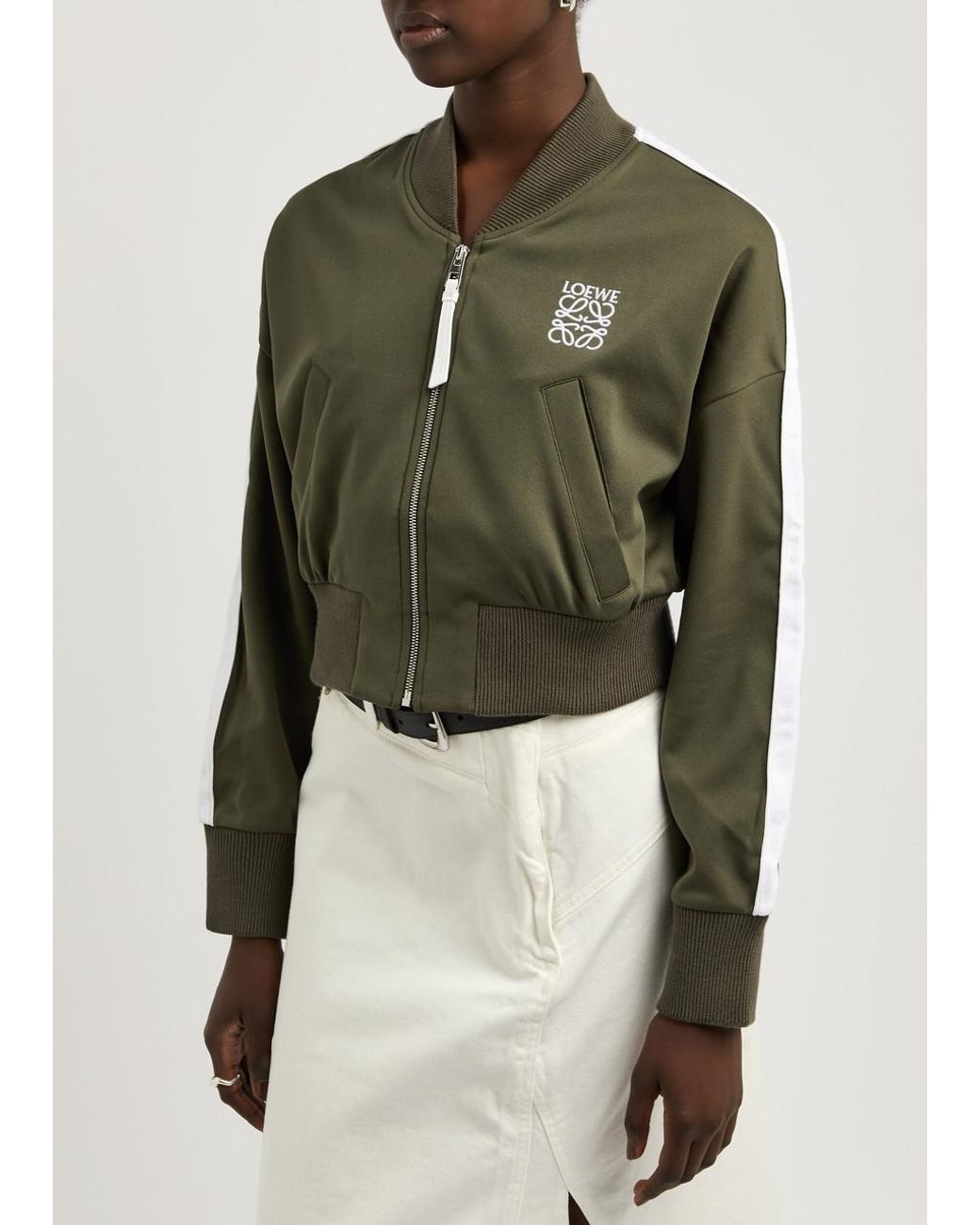 【LOEWE】Logo-Embroidered Satin-Jersey Track Jacket LOEWE】Logo-Embroidered Satin-Jersey Track Jacket