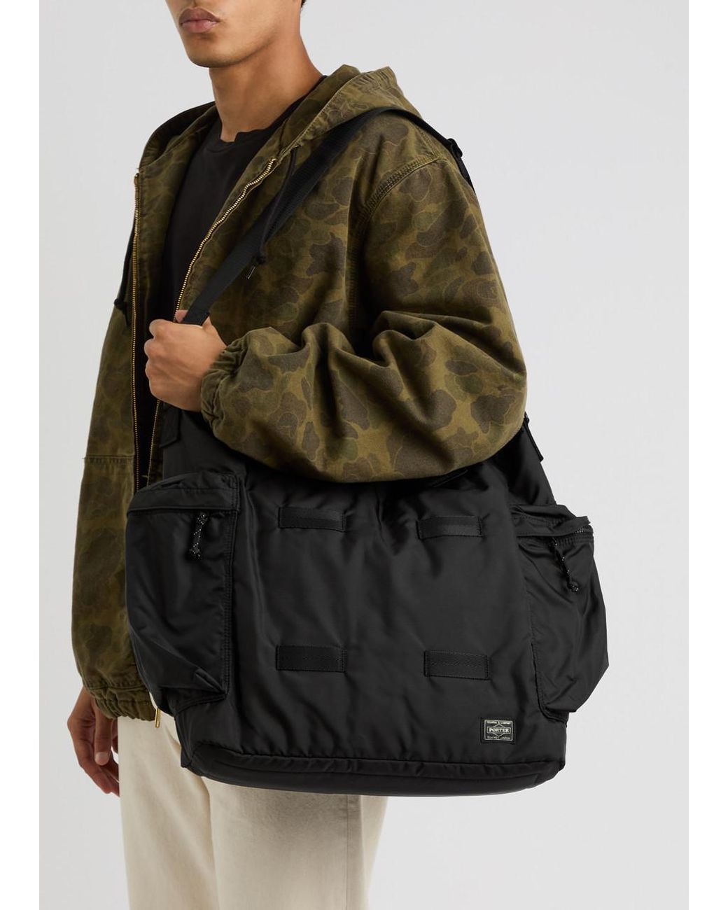 Porter-Yoshida and Co Force 2Way Nylon Tote Bag in Black for