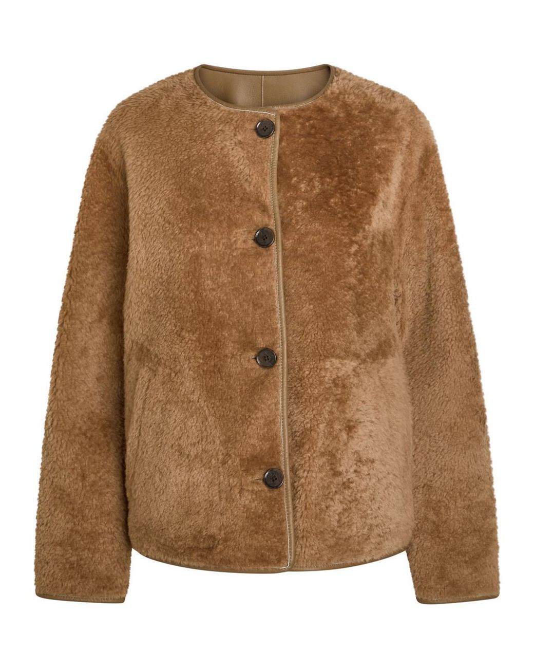 Arma Brown Lucine Reversible Leather Jacket