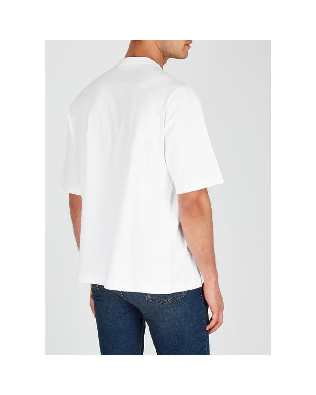 Balenciaga Bb Logo-print Cotton T-shirt in White for Men | Lyst